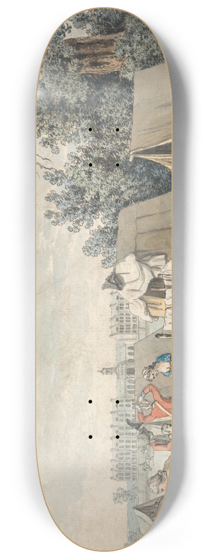 James Malton - A Military Encampment in Hyde Park 8.25 inch art skate deck