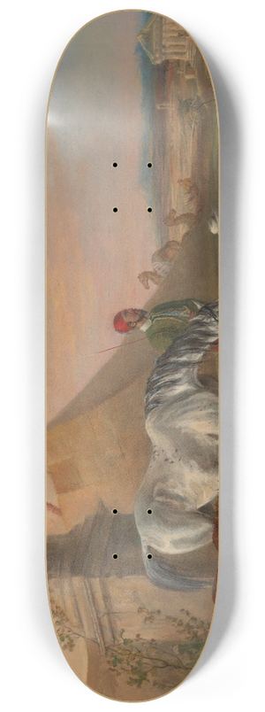 George Henry Laporte - Grey Arabian mare and foal, with a family 8.25 inch art skate deck