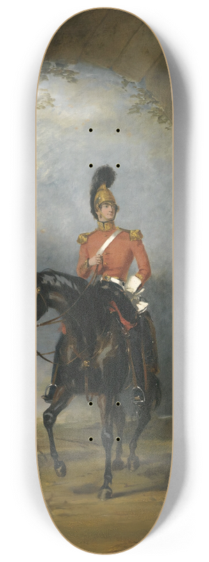 George Henry Laporte - Portrait Of An Officer Of Dragoon Guards 8.25 inch art skate deck