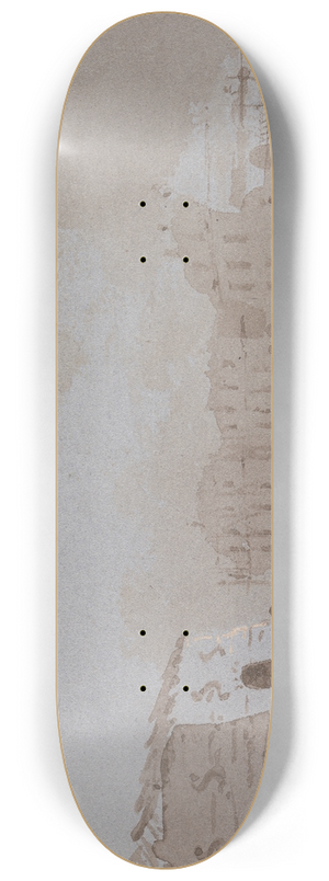 James Pattison Cockburn - Constructing a Fort. 8.25 inch art skate deck