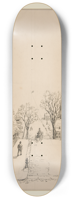 George H. Langzettel - Perspective Problem, Grand Avenue from QuinnipiacAvenue 8.25 inch art skate deck George H. Langzettel - Perspective Problem, Grand Avenue from QuinnipiacAvenue 8.25 inch art skate deck