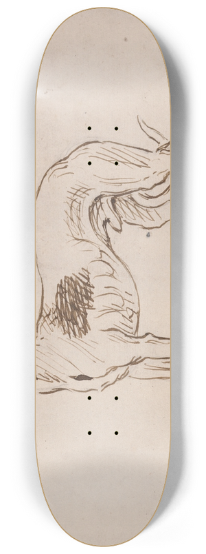 James Seymour - A Greyhound, Facing Left 8.25 inch art skate deck