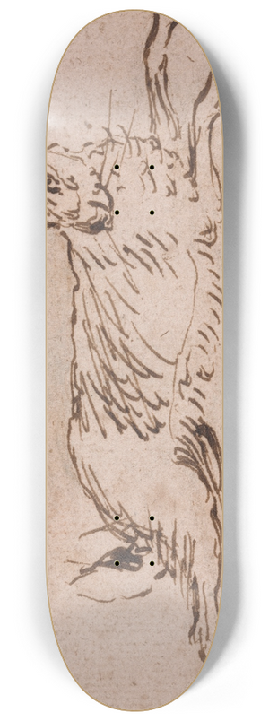James Seymour - A Hare Running, with Ears Pricked 8.25 inch art skate deck
