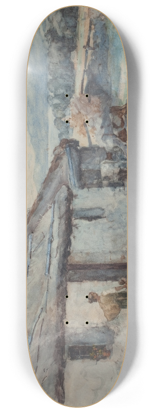 George Houston - Feeding the Chickens 8.25 inch art skate deck