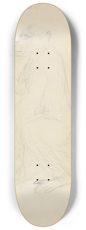 James Sowerby - A Baboon 8.25 inch art skate deck