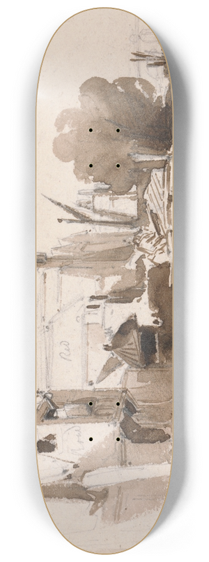 James Stark - A Thames Barge 8.25 inch art skate deck