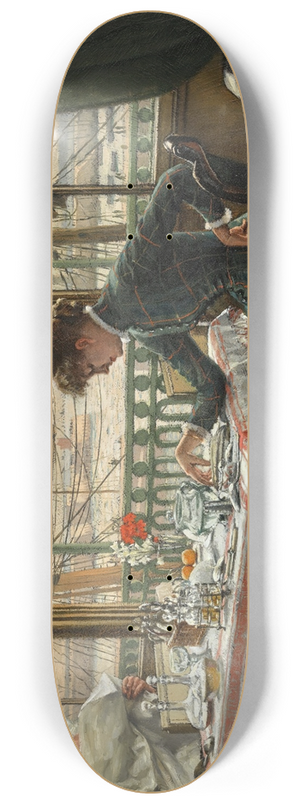 James Tissot - Room Overlooking the Harbour 8.25 inch art skate deck