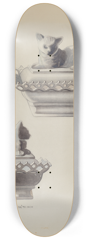 James Vail - Covered Dish (Cat) 8.25 inch art skate deck