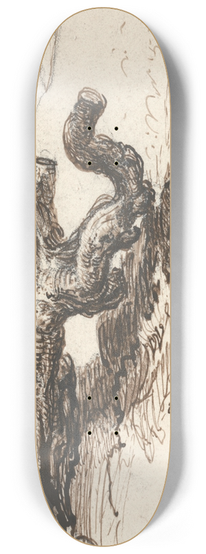 James Ward - A Tree Trunk on the Ground 8.25 inch art skate deck