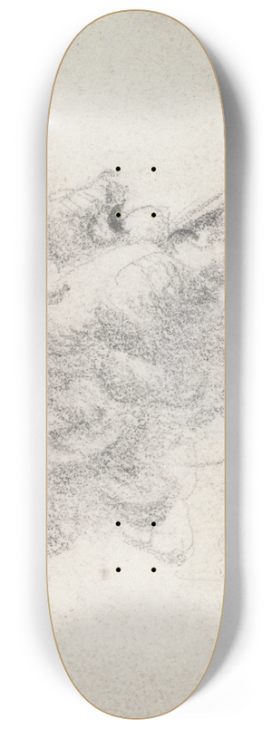 James Ward - Head of a Man Blowing a Pipe 8.25 inch art skate deck