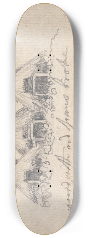 James Ward - Thatched Huts 8.25 inch art skate deck