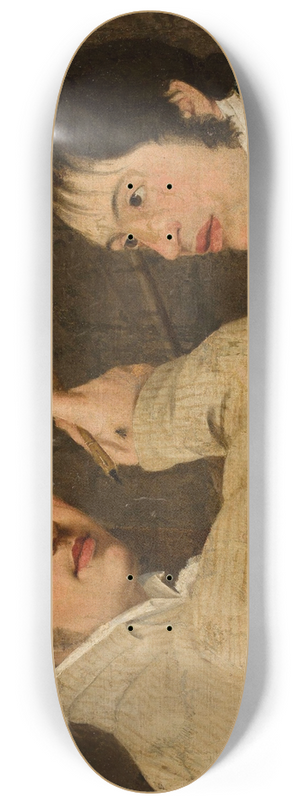 Jan Antoni Blank - Portrait of a painter with a young man 8.25 inch art skate deck