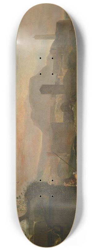 Jan Baptist Weenix - Roman Landscape with Shepherds 8.25 inch art skate deck
