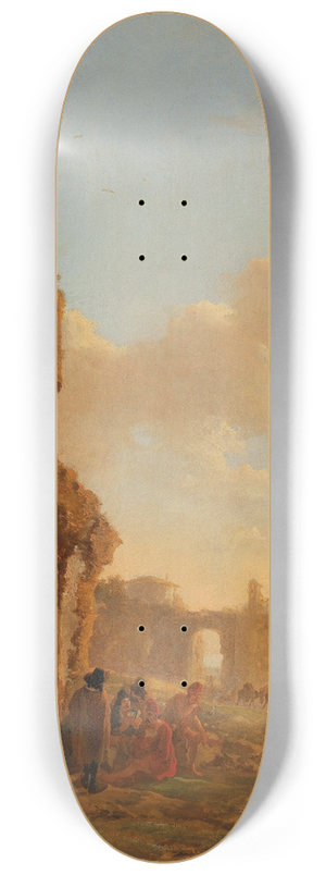 Jan Both - An Italianate Landscape With Ruins 8.25 inch art skate deck
