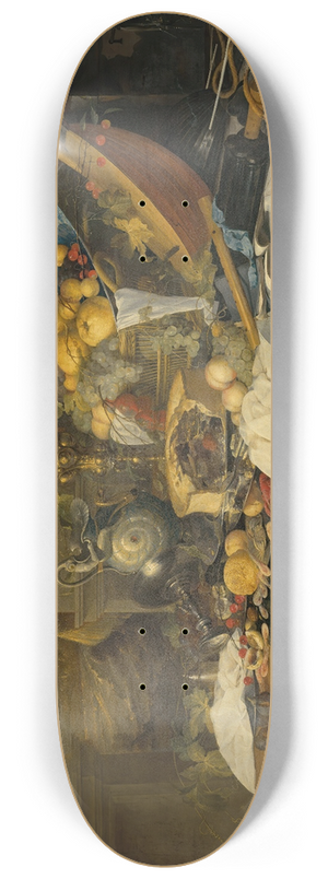 Jan Davidsz de Heem - A banquet still life 8.25 inch art skate deck