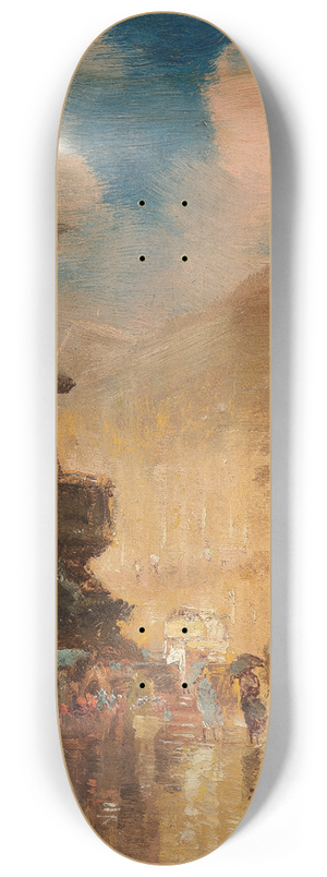 George Hyde Pownall - April Weather, Piccadilly Circus 8.25 inch art skate deck George Hyde Pownall - April Weather, Piccadilly Circus 8.25 inch art skate deck