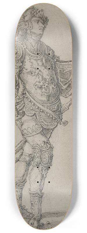 Jan Gossaert - Standing warrior 8.25 inch art skate deck