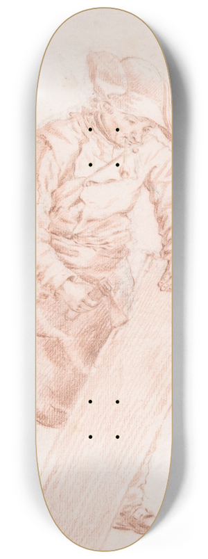 Jan Josef Horemans The Elder - A Carpenter at Work 8.25 inch art skate deck