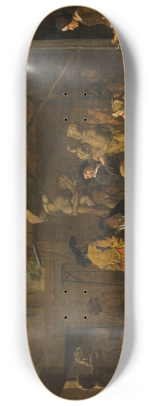 Jan Josef Horemans The Elder - A Sculptors Studio 8.25 inch art skate deck