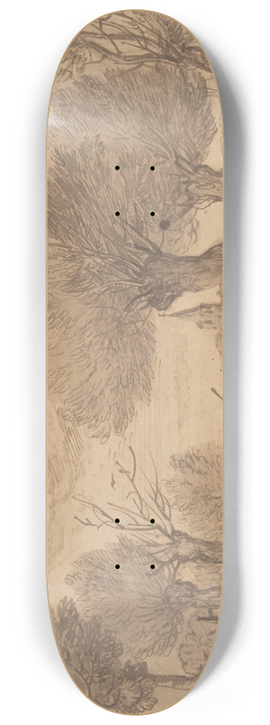 Jan Lievens - Landscape with a Shepherd and His Flock 8.25 inch art skate deck