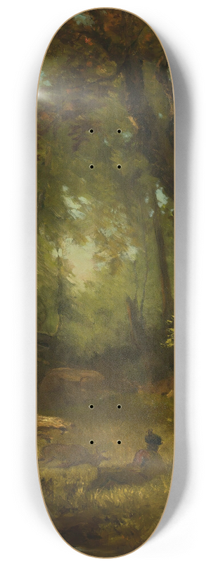 George Inness - Landscape WithHuntsman 8.25 inch art skate deck