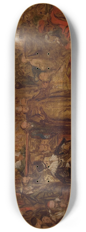 Jan Matejko - Sketch for Skargas Sermon 8.25 inch art skate deck
