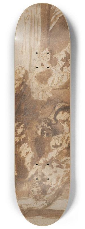 Jan Miel - Den hellige Erasmus martyrium 8.25 inch art skate deck