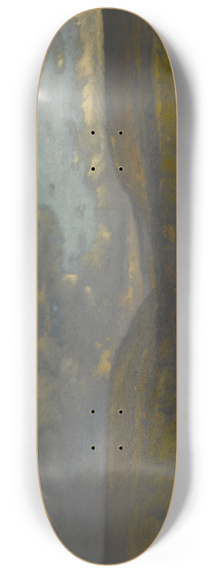 George Inness - On the Delaware River 8.25 inch art skate deck