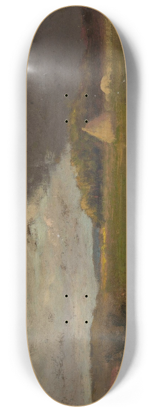 Jan Stanislawski - Landscape with a haystack 8.25 inch art skate deck