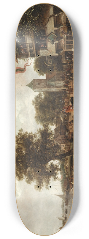 Jan Steen - The Fair at Oegstgeest 8.25 inch art skate deck
