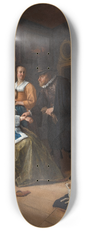 Jan Steen - The Sick Girl 8.25 inch art skate deck