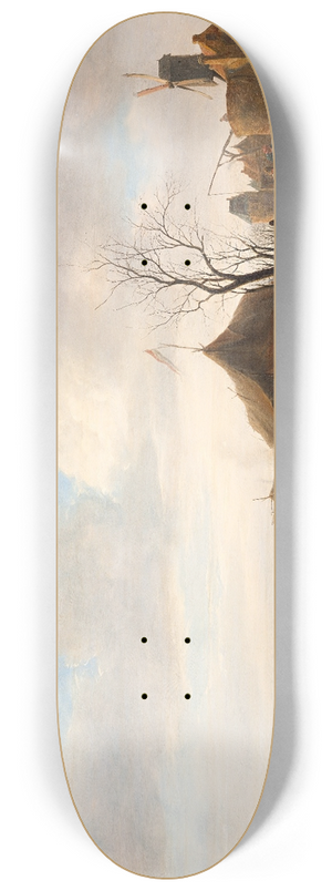 Jan Steen - Winter scene 8.25 inch art skate deck