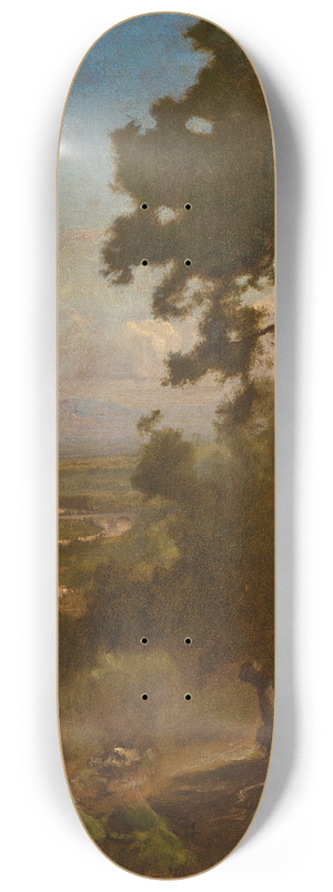 George Inness - Valley Near Perugia 8.25 inch art skate deck