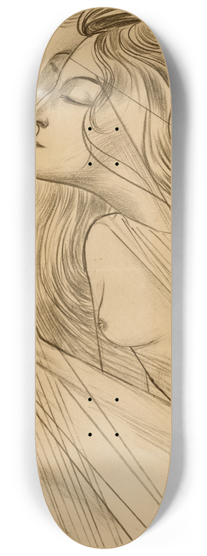 Jan Toorop - Twee muzen 8.25 inch art skate deck