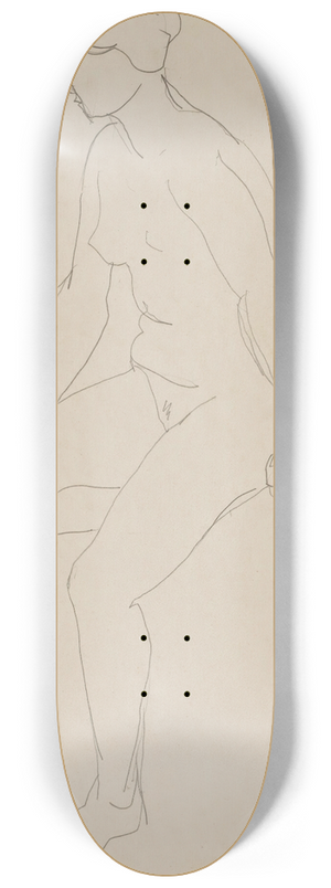 Jan tursa - Seated nude 8.25 inch art skate deck