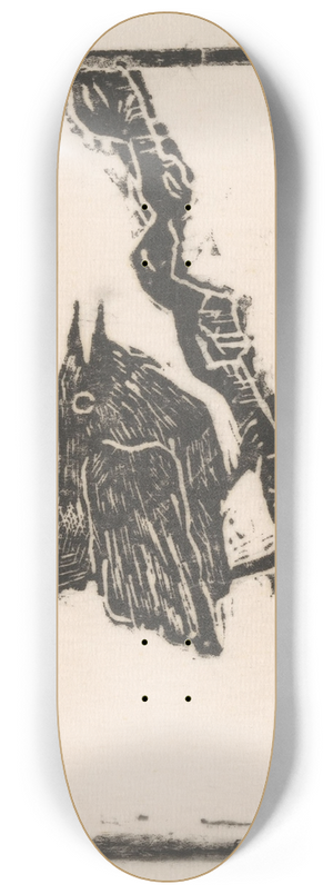 Janus de Winter - Vogel op een tak 8.25 inch art skate deck