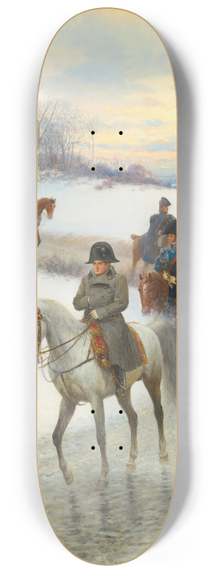Jan Van Chelminski - Napoleon leading his army 8.25 inch art skate deck