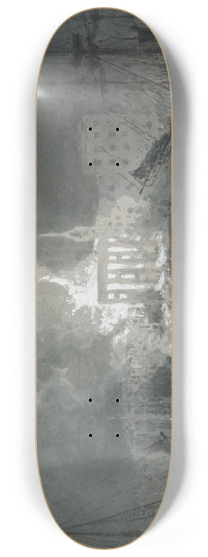 George Jones - Fire on the Thames 8.25 inch art skate deck