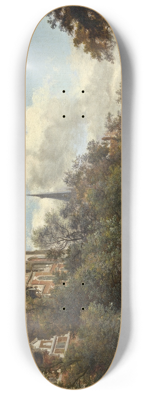 Jan van der Heyden - View Down a Dutch Canal 8.25 inch art skate deck