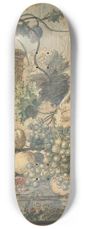 Jan van Huysum - Still Life With Fruit 8.25 inch art skate deck