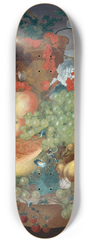 Jan Van Os - Fruit Still Life With A Mouse On A Ledge 8.25 inch art skate deck