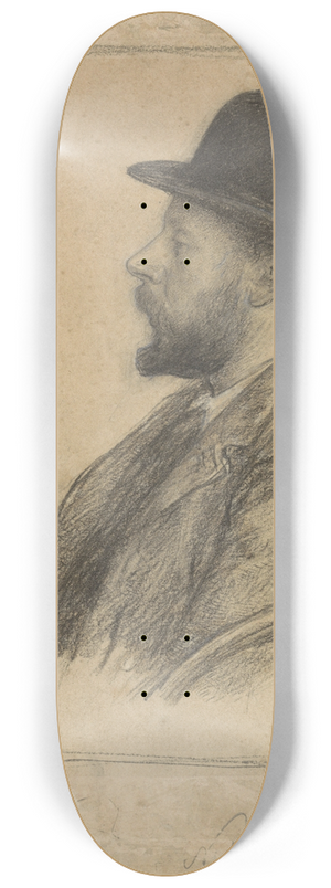 Jan Veth - Portret van George Hendrik Breitner 8.25 inch art skate deck