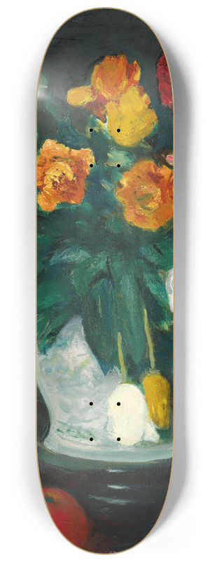 George Leslie Hunter - Flowers in a Vase and Apple 8.25 inch art skate deck