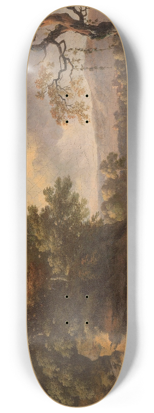 Jan Wijnants - Landscape with a Man Riding a Donkey 8.25 inch art skate deck