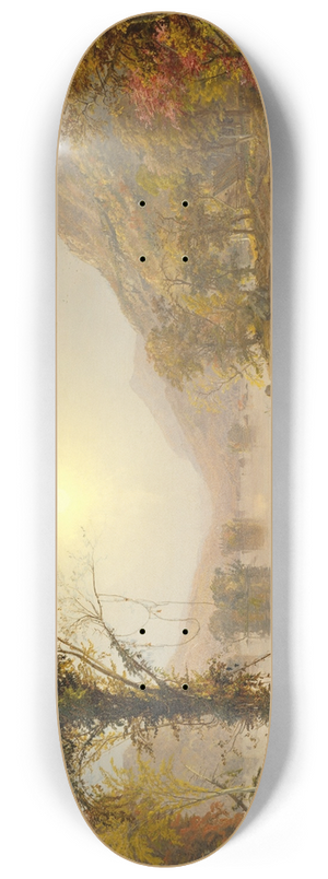 Jasper Francis Cropsey - Autumn on Greenwood Lake 8.25 inch art skate deck