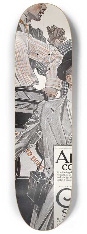 J.C. Leyendecker - Arrow collars. Cluett shirts 8.25 inch art skate deck