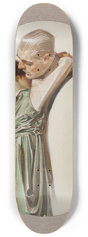 J.C. Leyendecker - Preliminary study for Saturday Evening Post, May 19 8.25 inch art skate deck