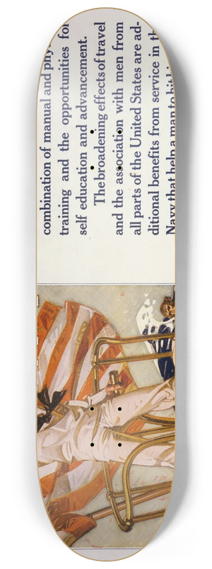 J.C. Leyendecker - What the Navy is doing 8.25 inch art skate deck