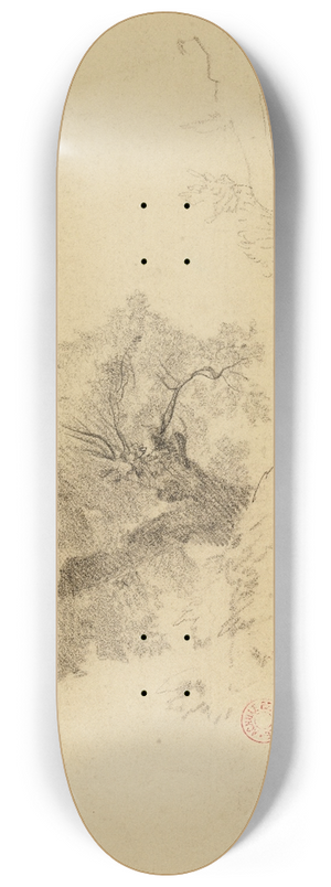 Jean-Achille Benouville - Arbre 8.25 inch art skate deck