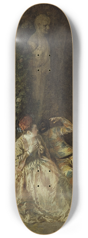 Jean-Antoine Watteau - Voulez vous triompher des Belles 8.25 inch art skate deck